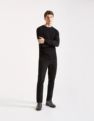 Viscose crew-neck sweater