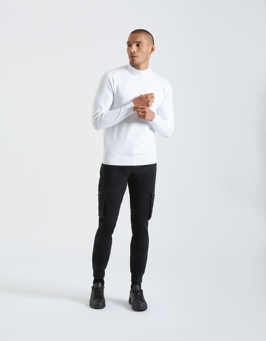 Pantaloni cargo con elastico alle caviglie