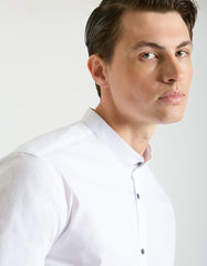 Mandarin collar shirt