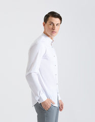 Mandarin collar shirt
