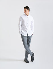 Mandarin collar shirt