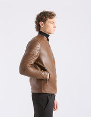 Leather effect biker jacket