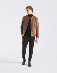 Leather effect biker jacket