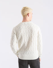 Braided crew neck sweater