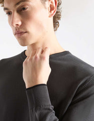 Viscose crew neck sweater