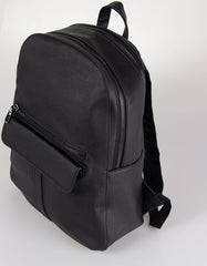 Faux leather backpack