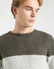 Pullover con struttura a rilievo