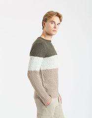 Pullover con struttura a rilievo