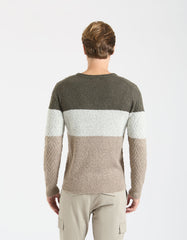 Pullover con struttura a rilievo