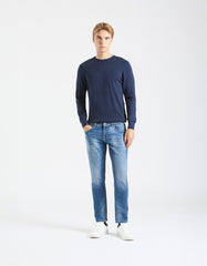 Viscose crew neck sweater