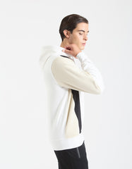 Felpa con cappuccio colorblock