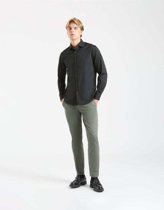 Pantaloni chino microfantasia