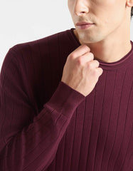 Viscose crew-neck sweater