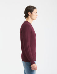 Viscose crew-neck sweater