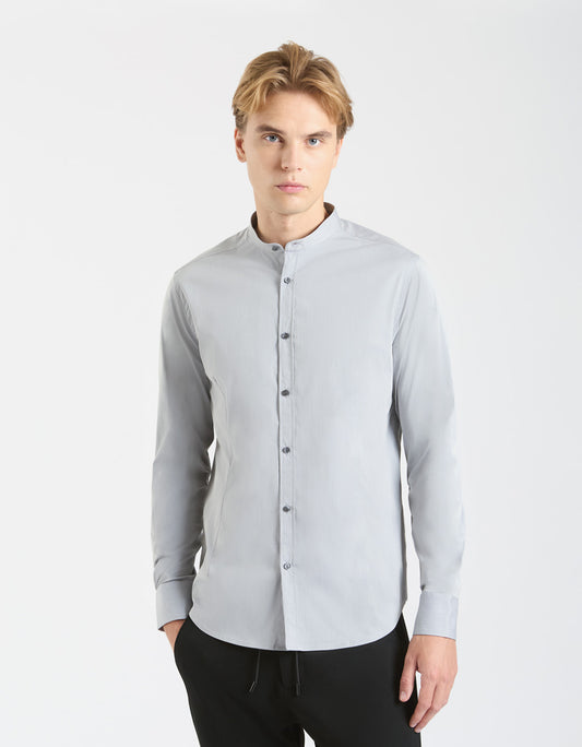 Mandarin collar shirt