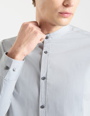 Mandarin collar shirt