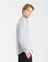 Mandarin collar shirt
