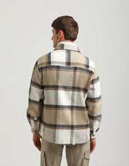 Plaid shirt jacket