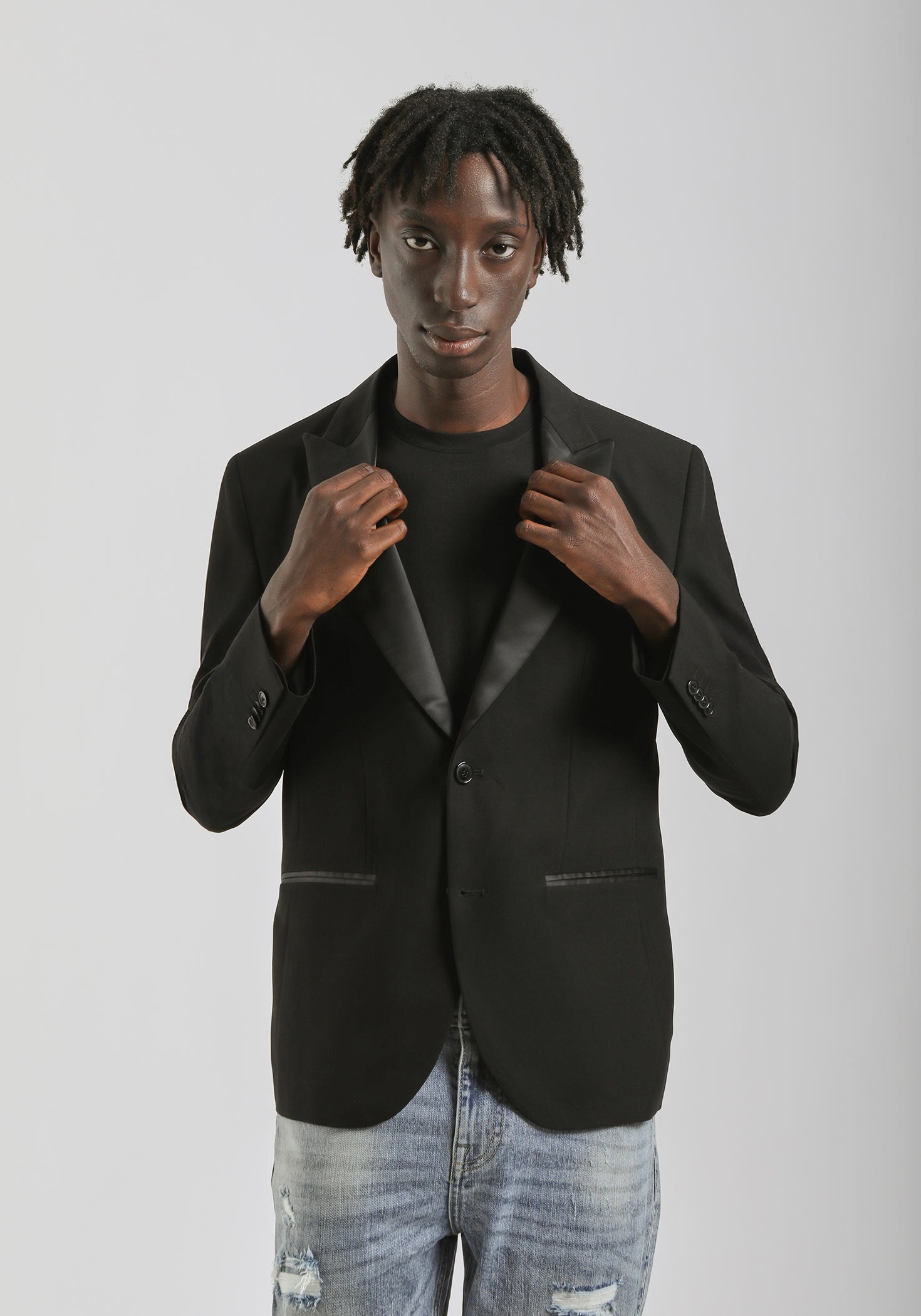 Giacca smoking|Colore:Nero