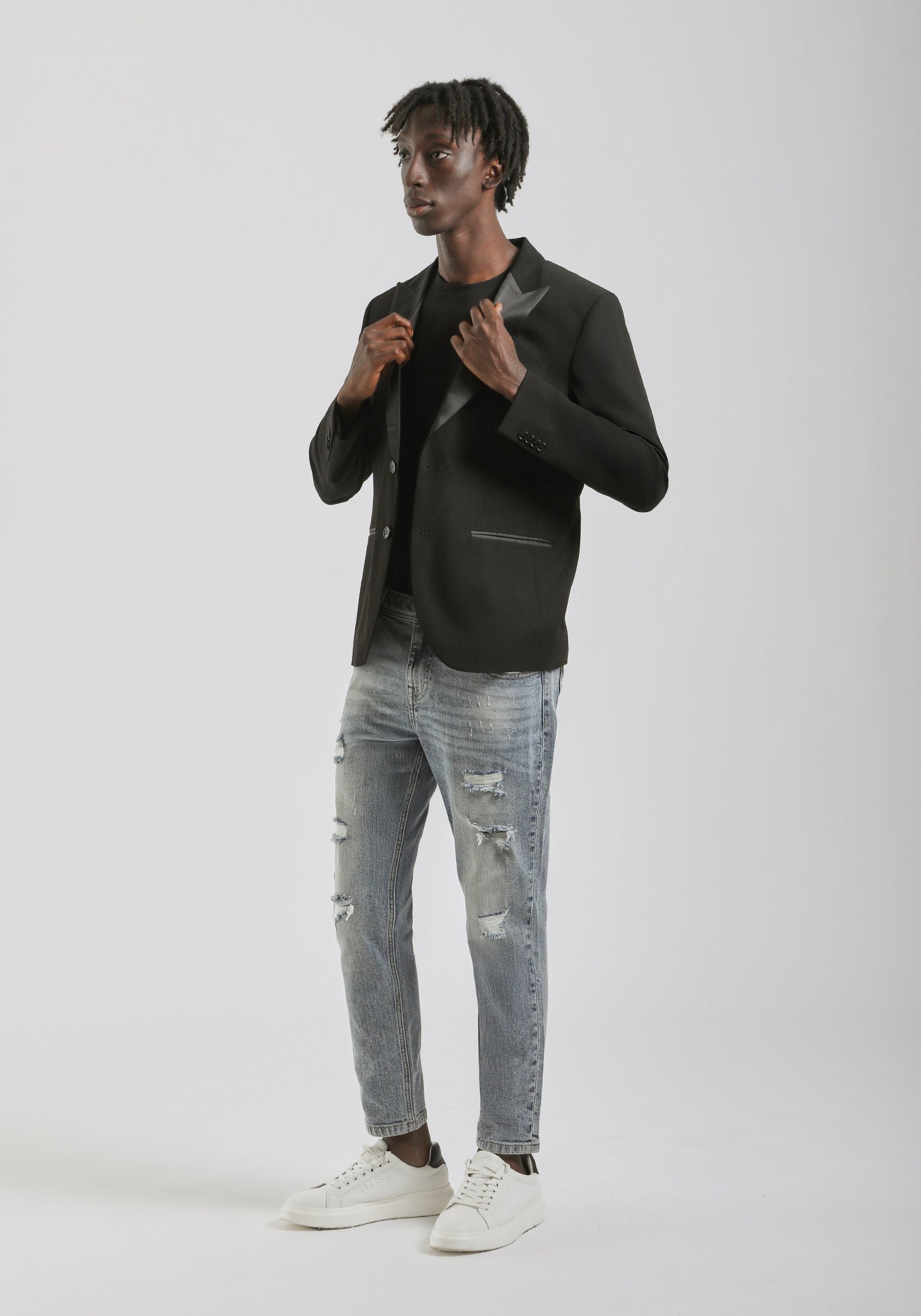 Giacca smoking|Colore:Nero