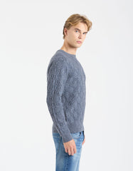 Maglia collo alto con treccia