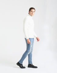 Jeans skinny fit con strappi