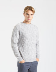 Crew-neck sweater with diamonds