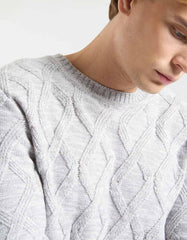 Crew-neck sweater with diamonds