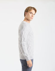 Crew-neck sweater with diamonds