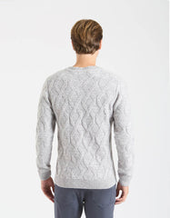 Crew-neck sweater with diamonds