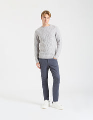 Crew-neck sweater with diamonds