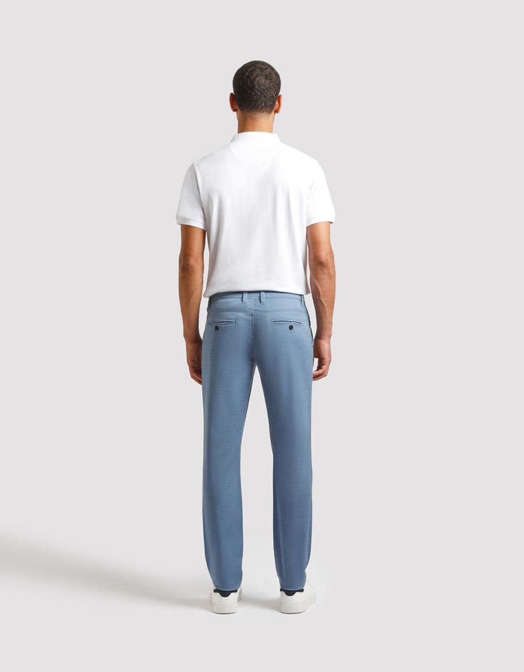 Pantalone chino in cotone|Colore:Ciano