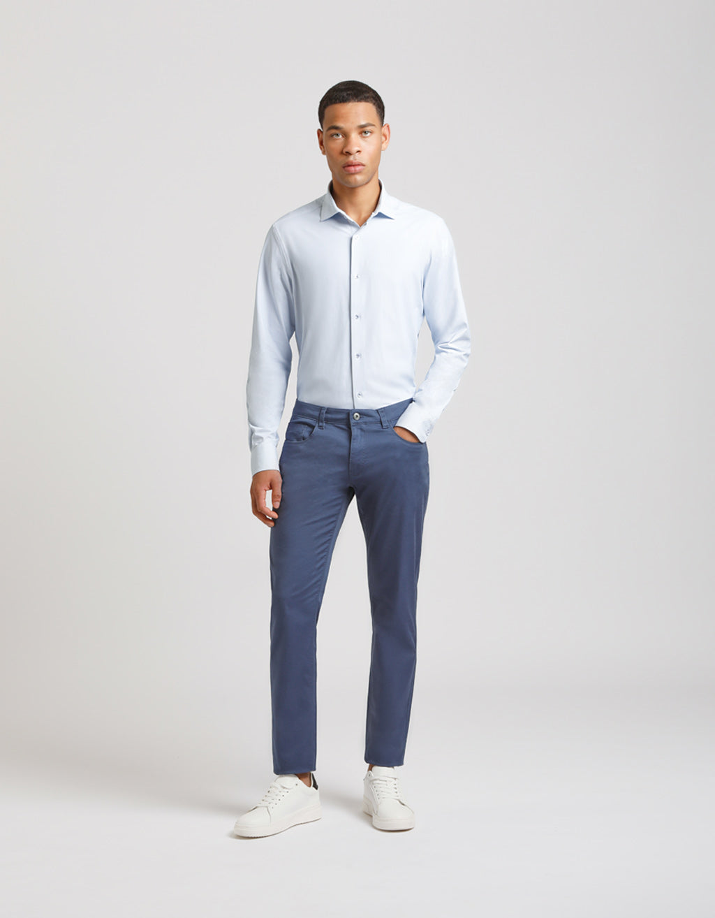 Pantalone cinque tasche in cotone|Colore:Avion