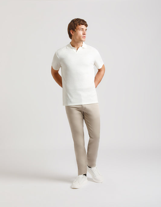 Pantalone cinque tasche in cotone|Colore:Beige