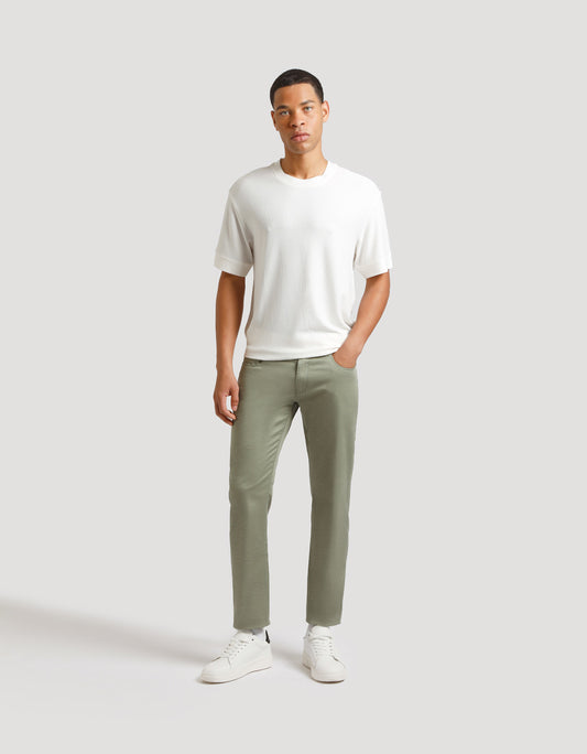 Pantalone cinque tasche in cotone|Colore:Salvia