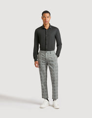 Pantaloni chino con fantasia a quadri|Colore:Grigio