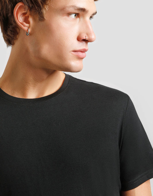 T-shirt basic 100% cotone|Colore:Nero