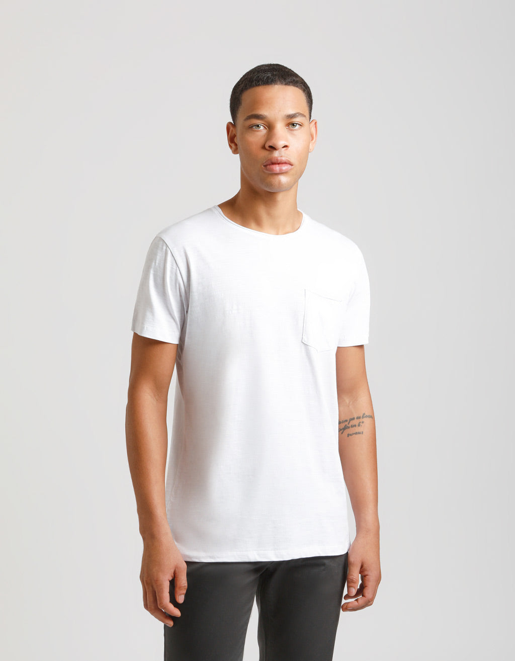 T-shirt con taschino|Colore:Bianco