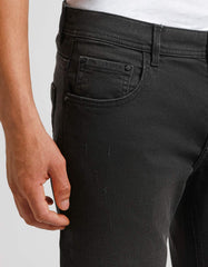 Dark skinny fit jeans with rips