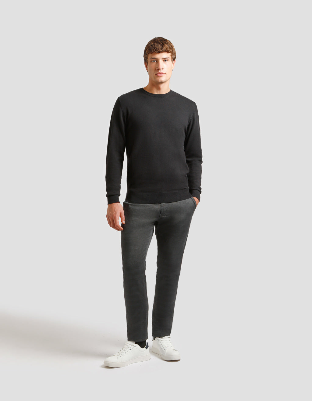 Pantalone di cotone fantasia|Colore:Grigio scuro