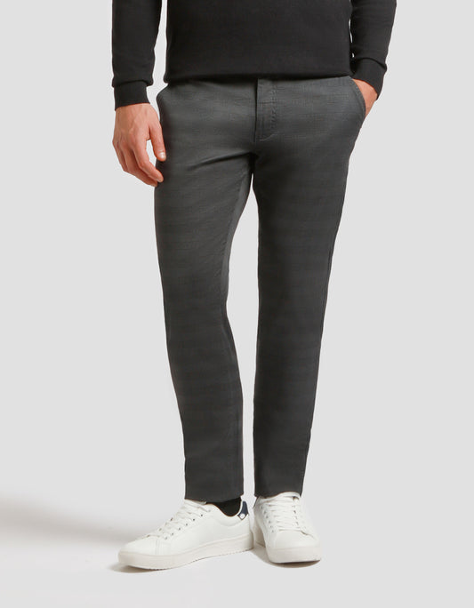Pantalone di cotone fantasia|Colore:Grigio scuro