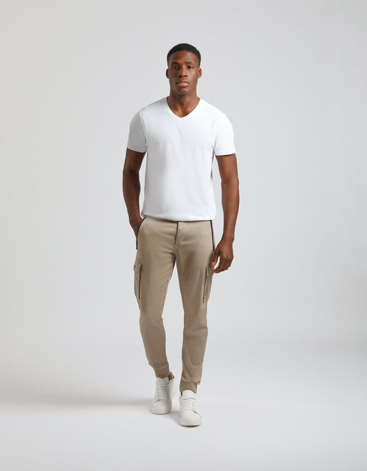 Pantalone cargo in cotone|Colore:Beige