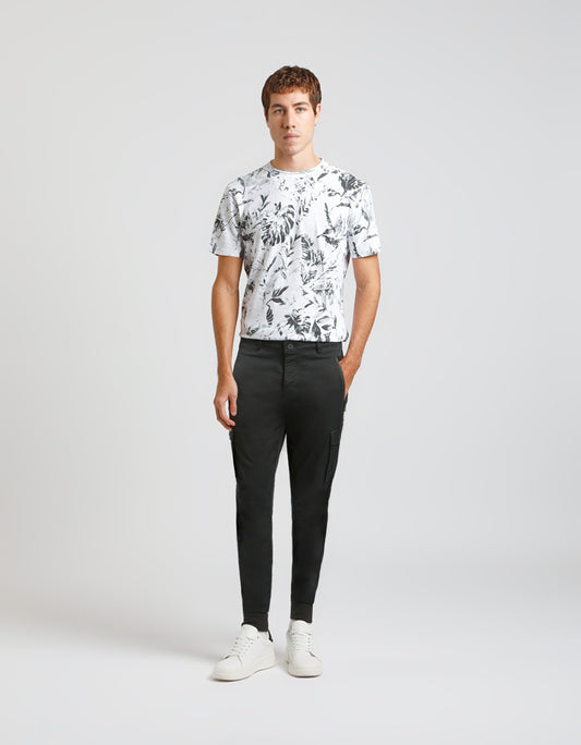Pantalone cargo in cotone|Colore:Nero
