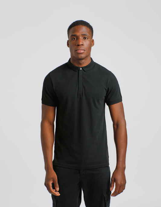 Polo con zip 100% cotone