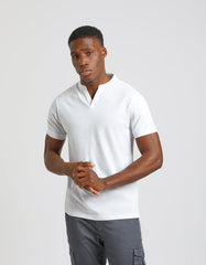Polo coreana 100% cotone|Colore:Bianco