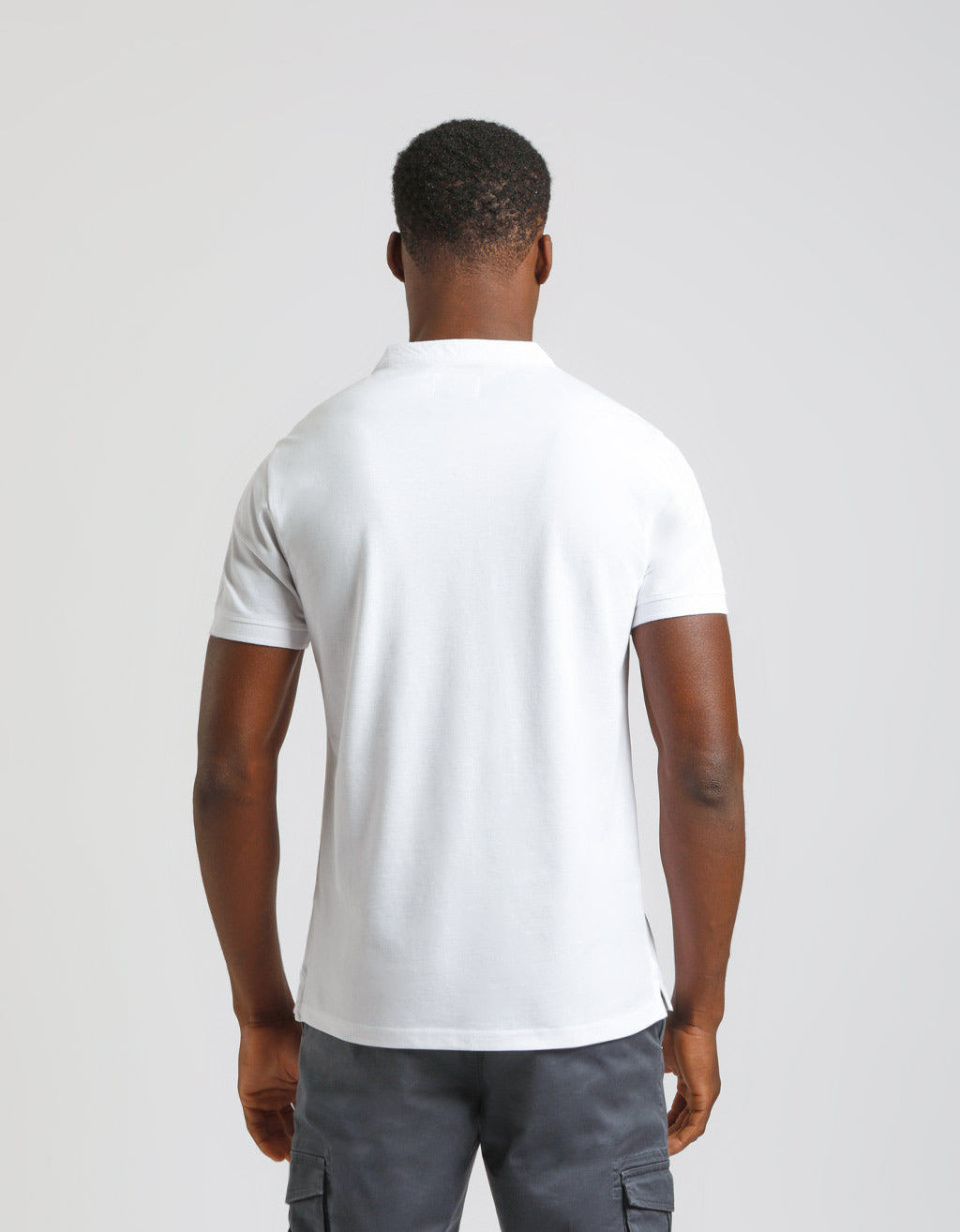 Polo coreana 100% cotone|Colore:Bianco