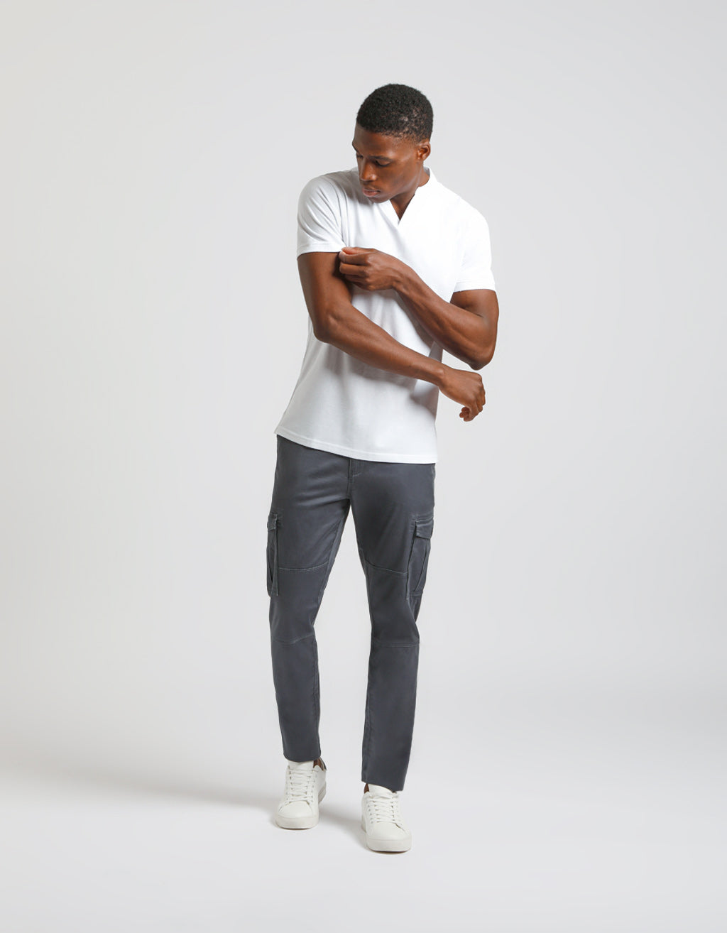 Polo coreana 100% cotone|Colore:Bianco