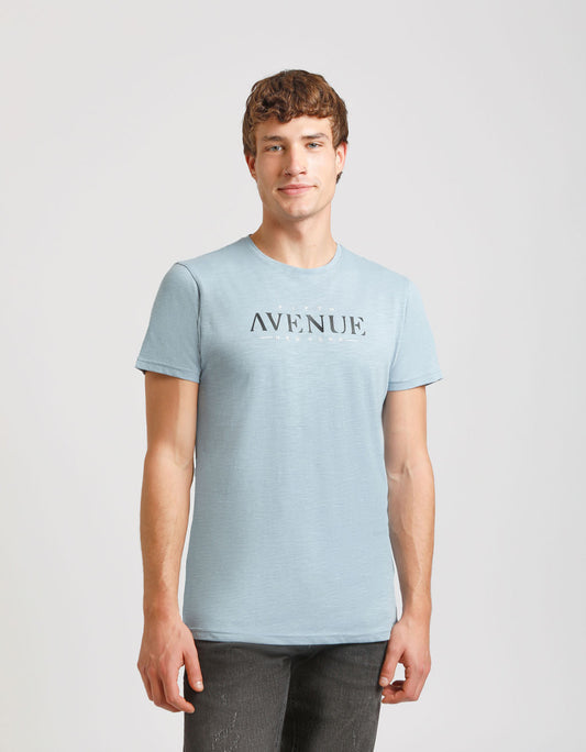 T-shirt 100% cotone con stampa|Colore:Polvere
