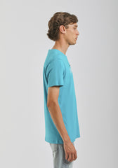 T-shirt 100% cotone con stampa|Colore:Turchese