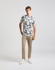 Linen-blend T-shirt